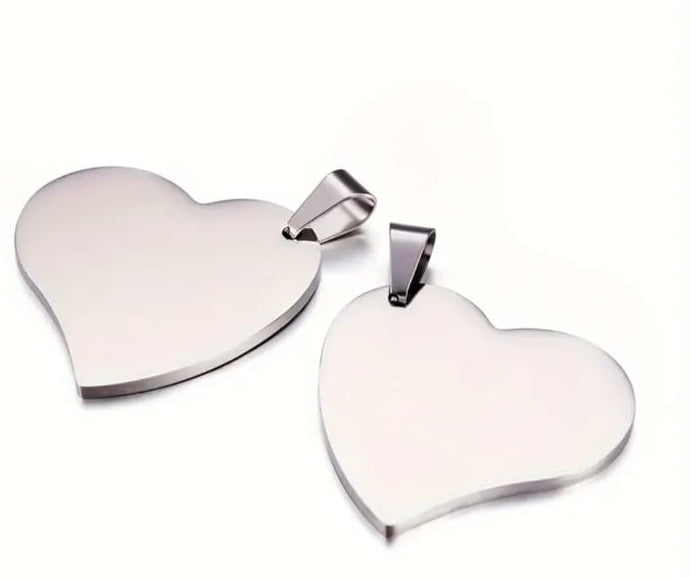 Herz Edelstahl mit Gravur