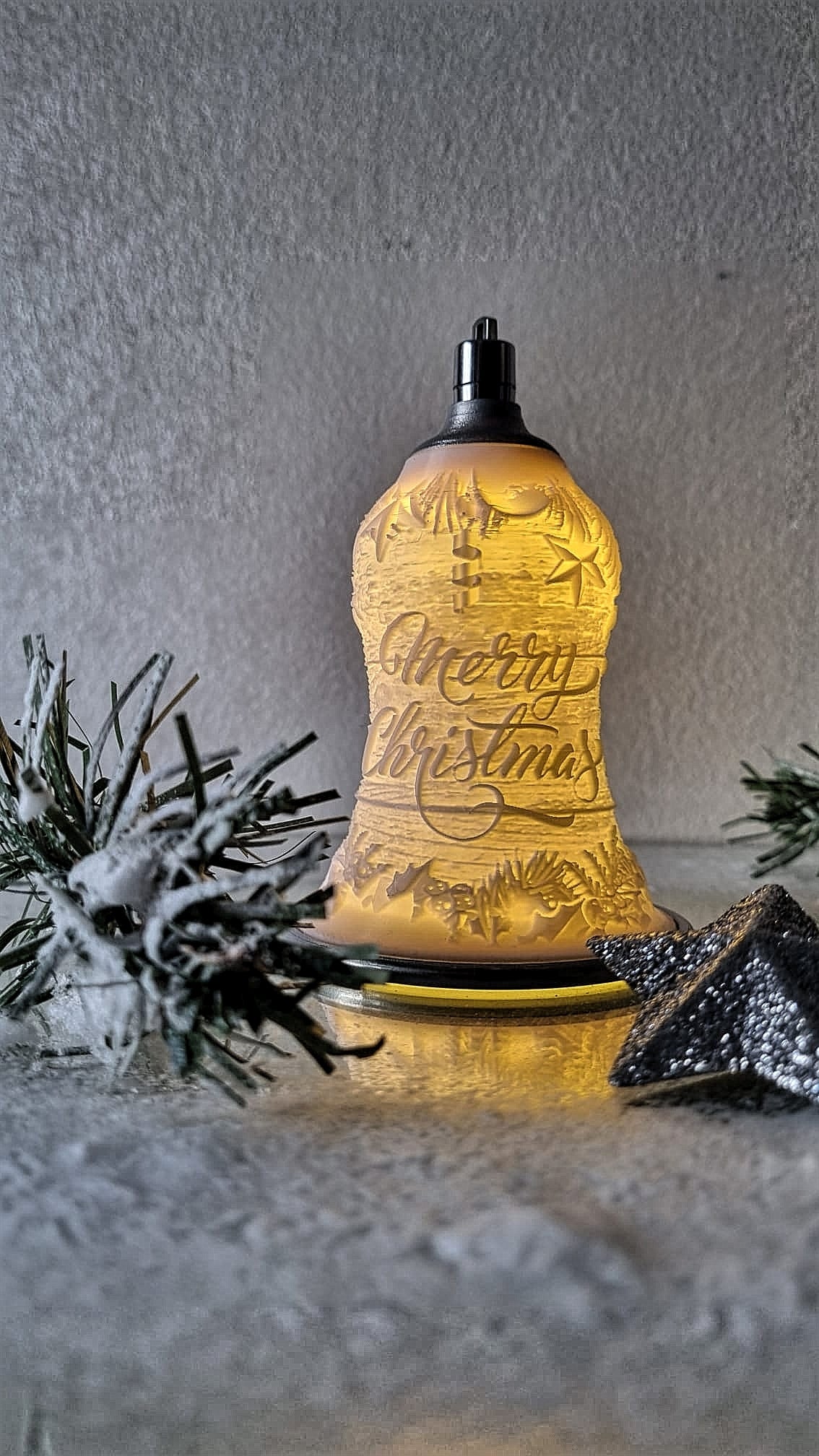 Weihnachtsglocke "Merry Christmas"