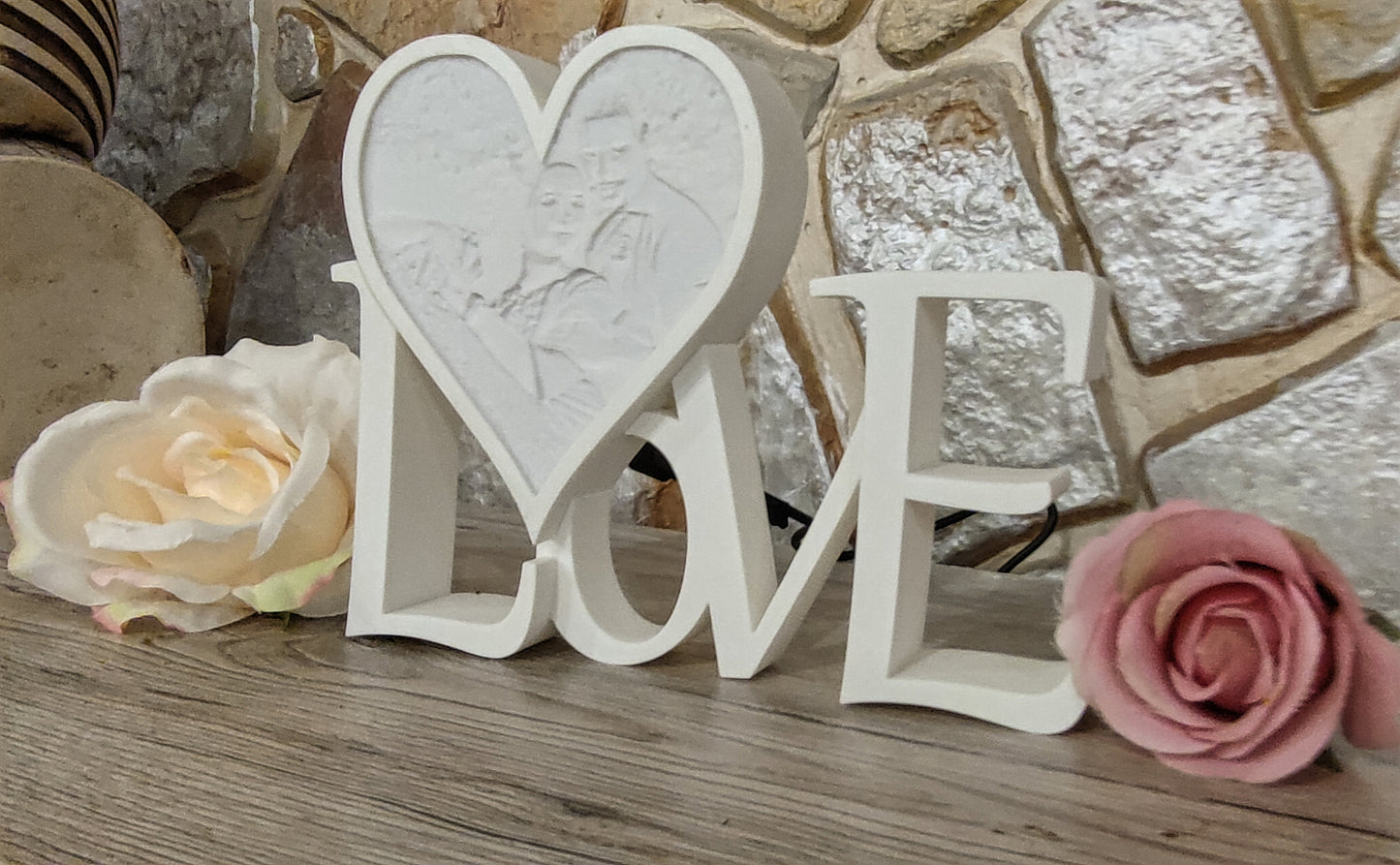 Liebe mit personalisiertem Herz