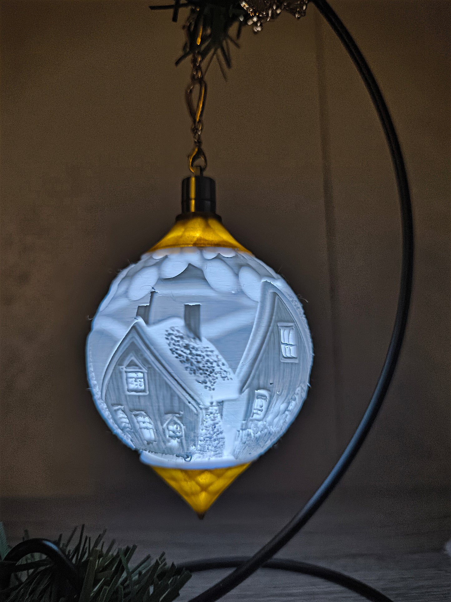 Weihnachtskugel Häuser