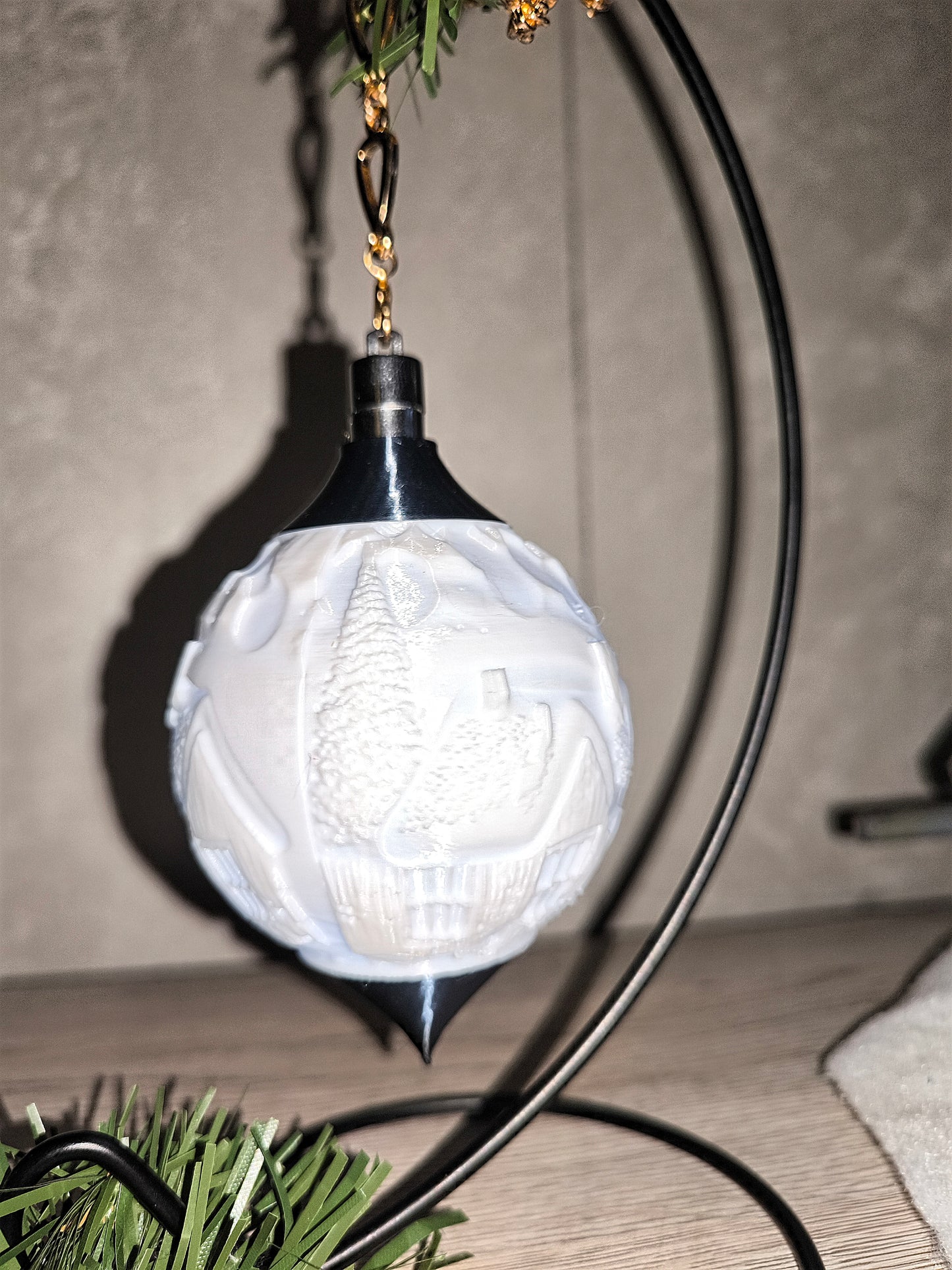 Weihnachtskugel Häuser