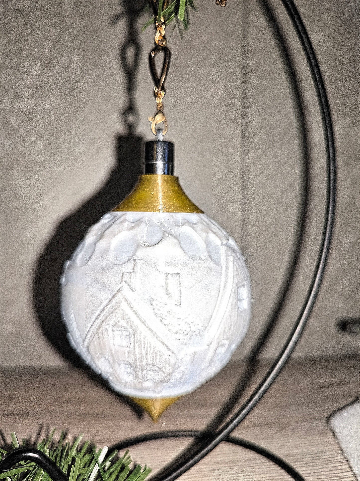 Weihnachtskugel Häuser