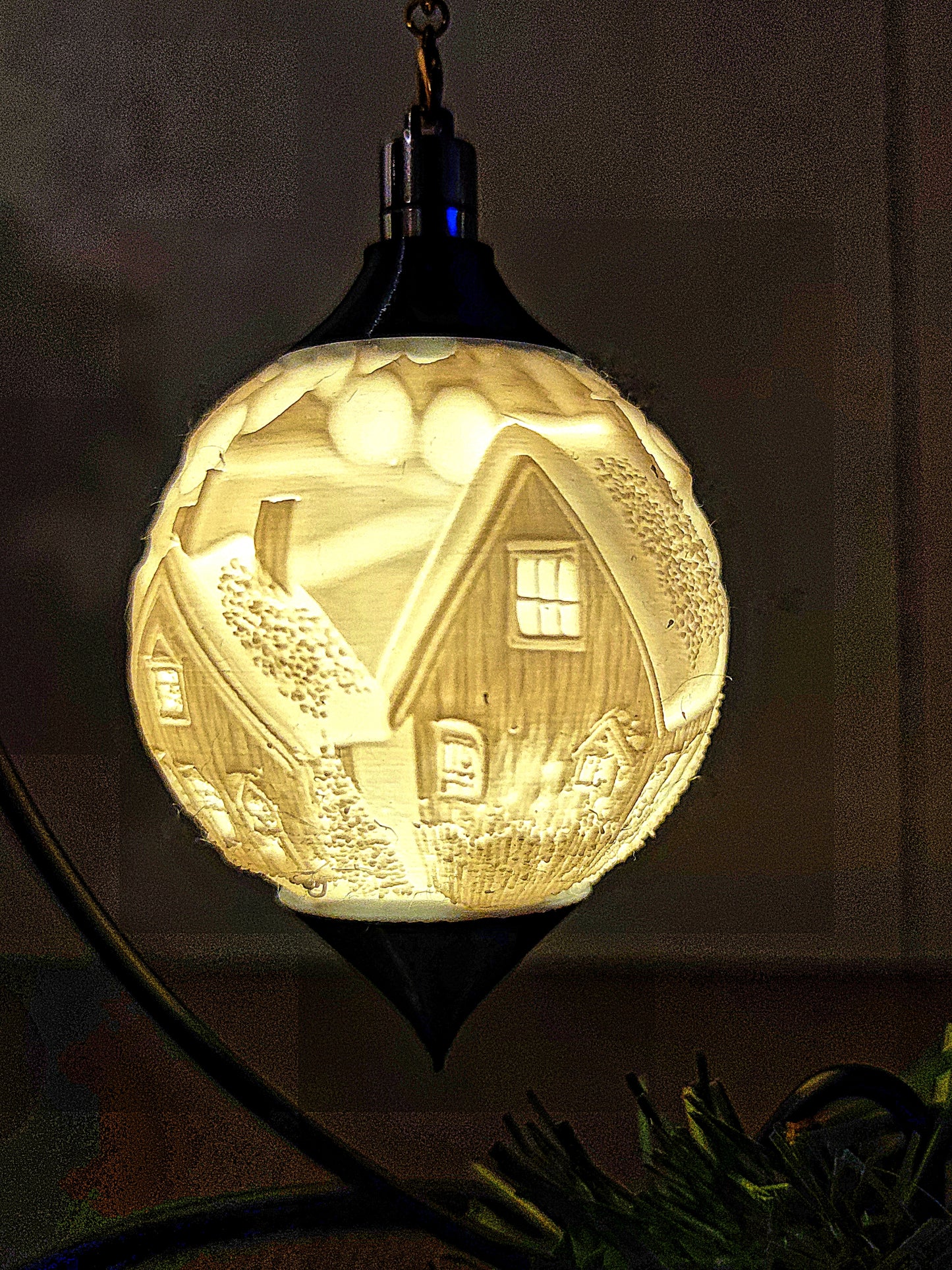 Weihnachtskugel Häuser