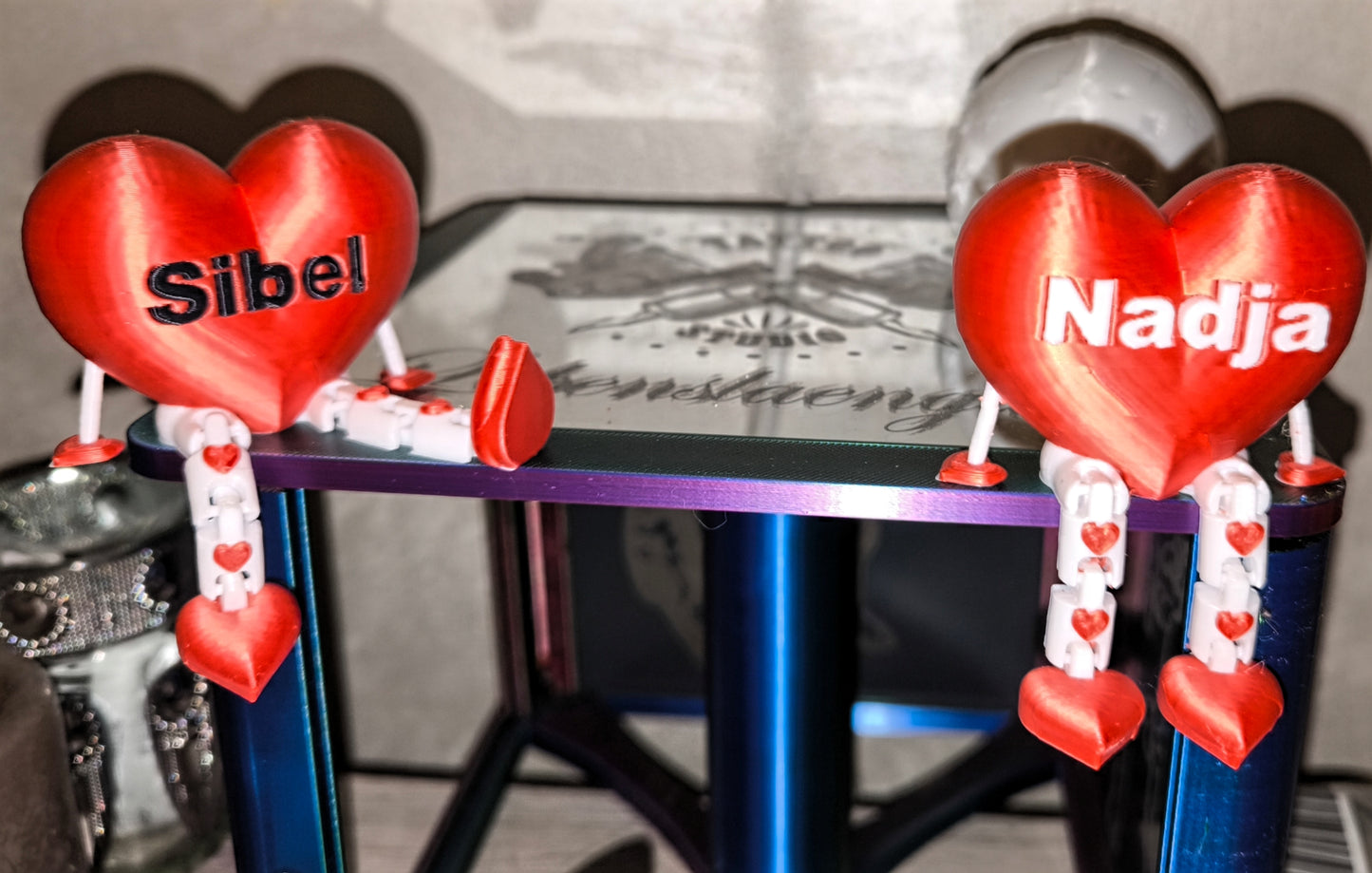 bewegliches Valentinstag Herz personalisiert