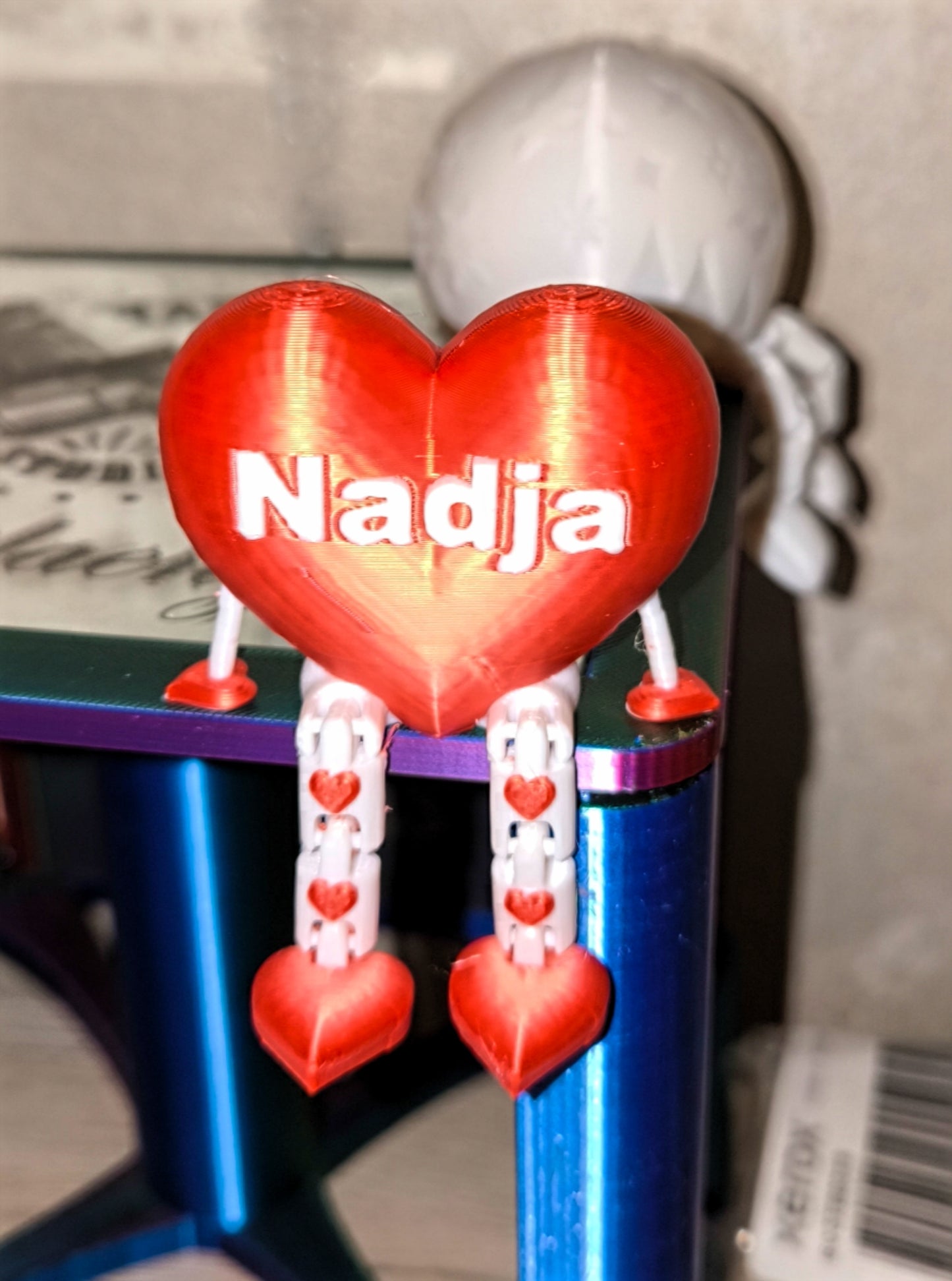 bewegliches Valentinstag Herz personalisiert