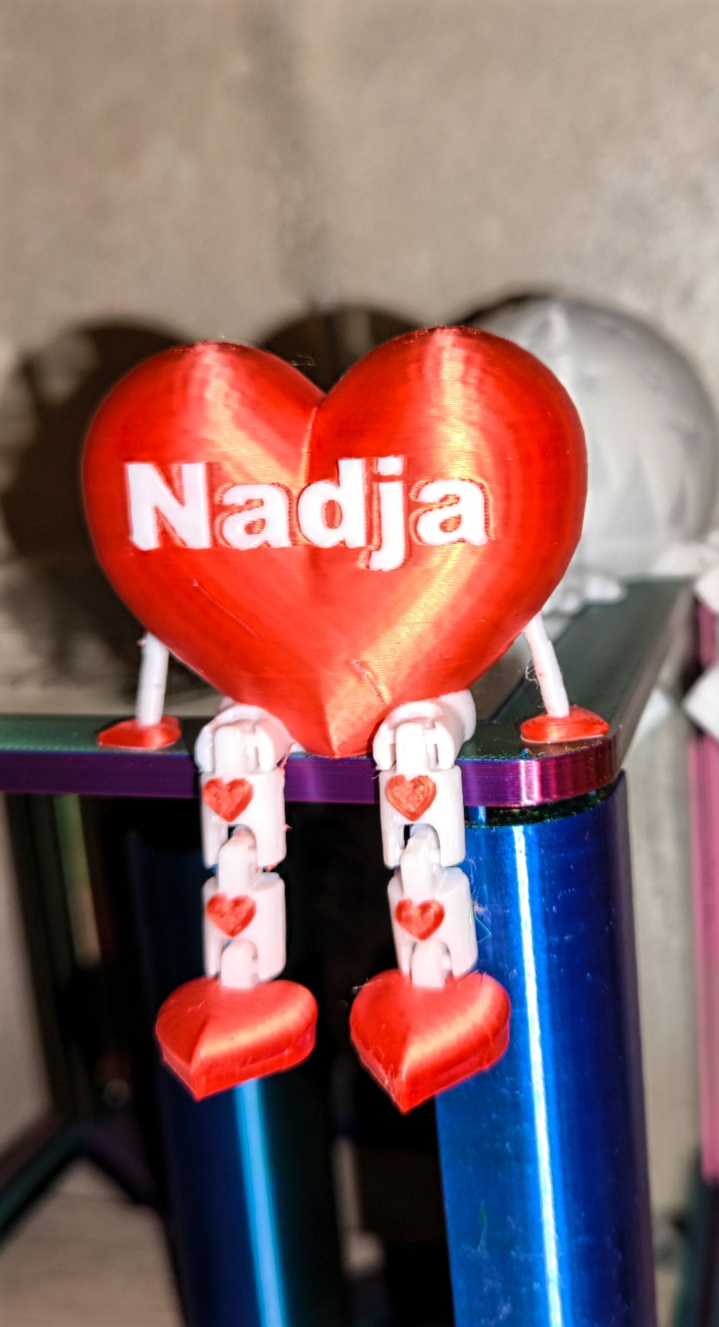 bewegliches Valentinstag Herz personalisiert