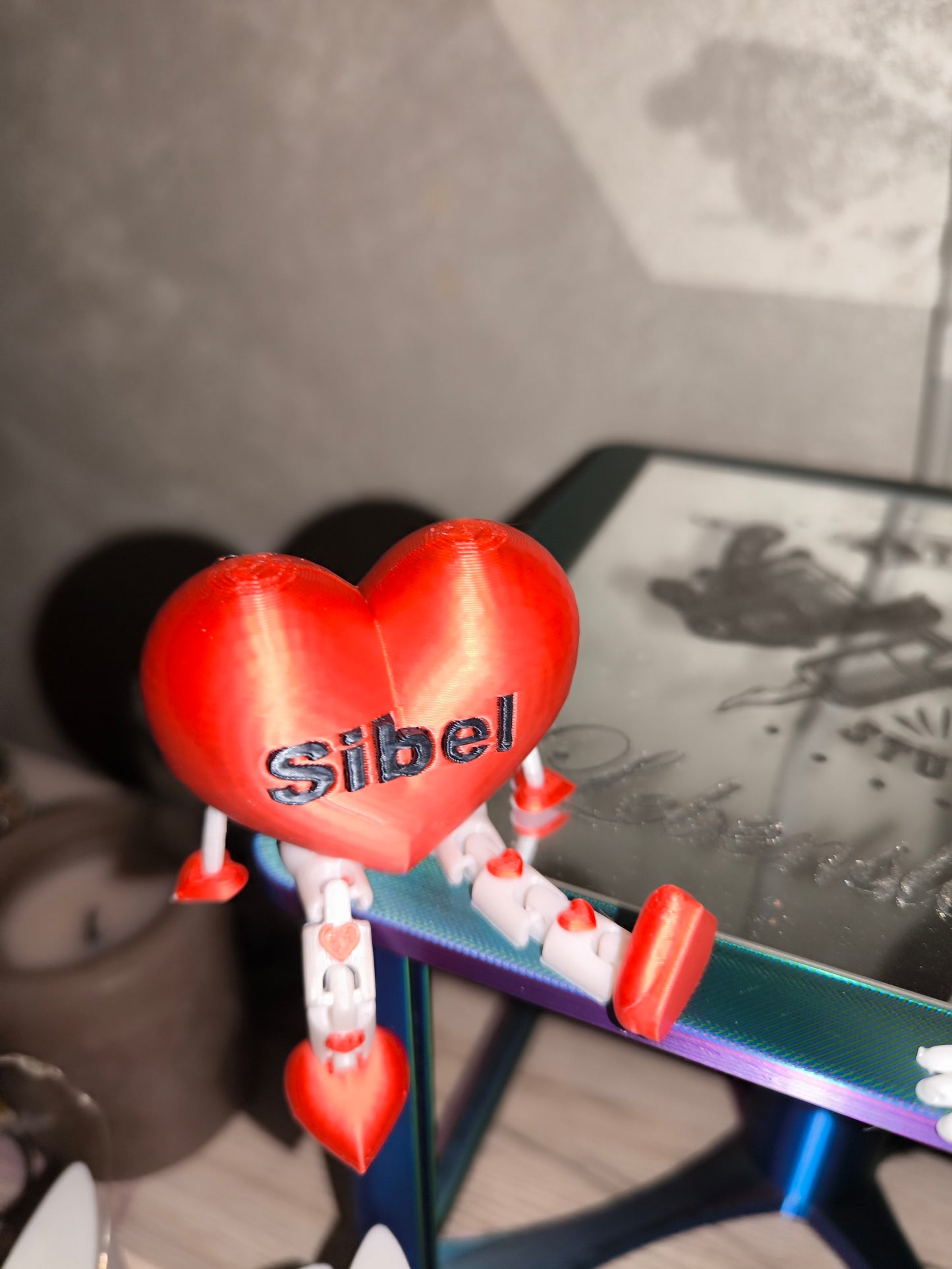bewegliches Valentinstag Herz personalisiert