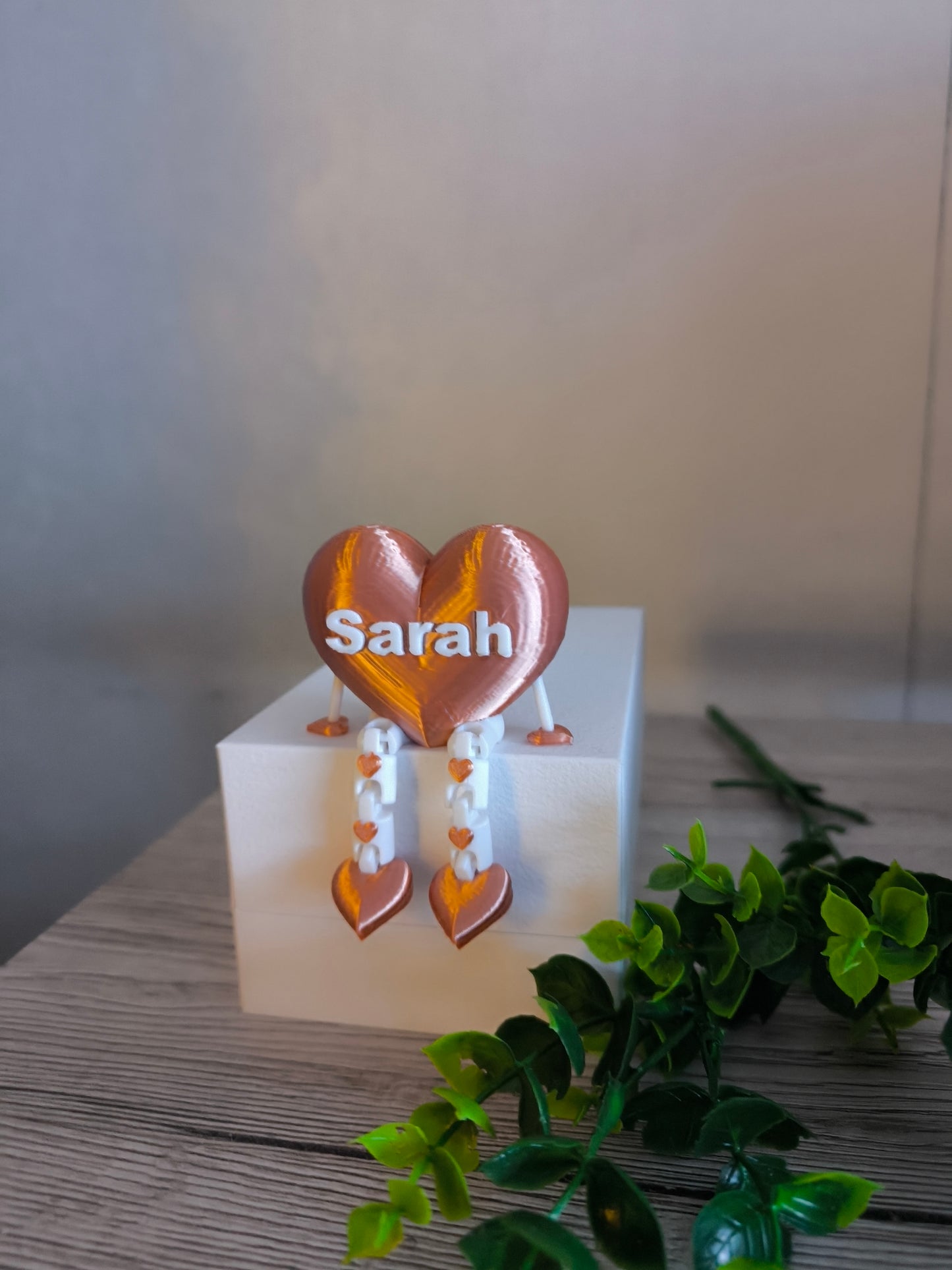 bewegliches Valentinstag Herz personalisiert