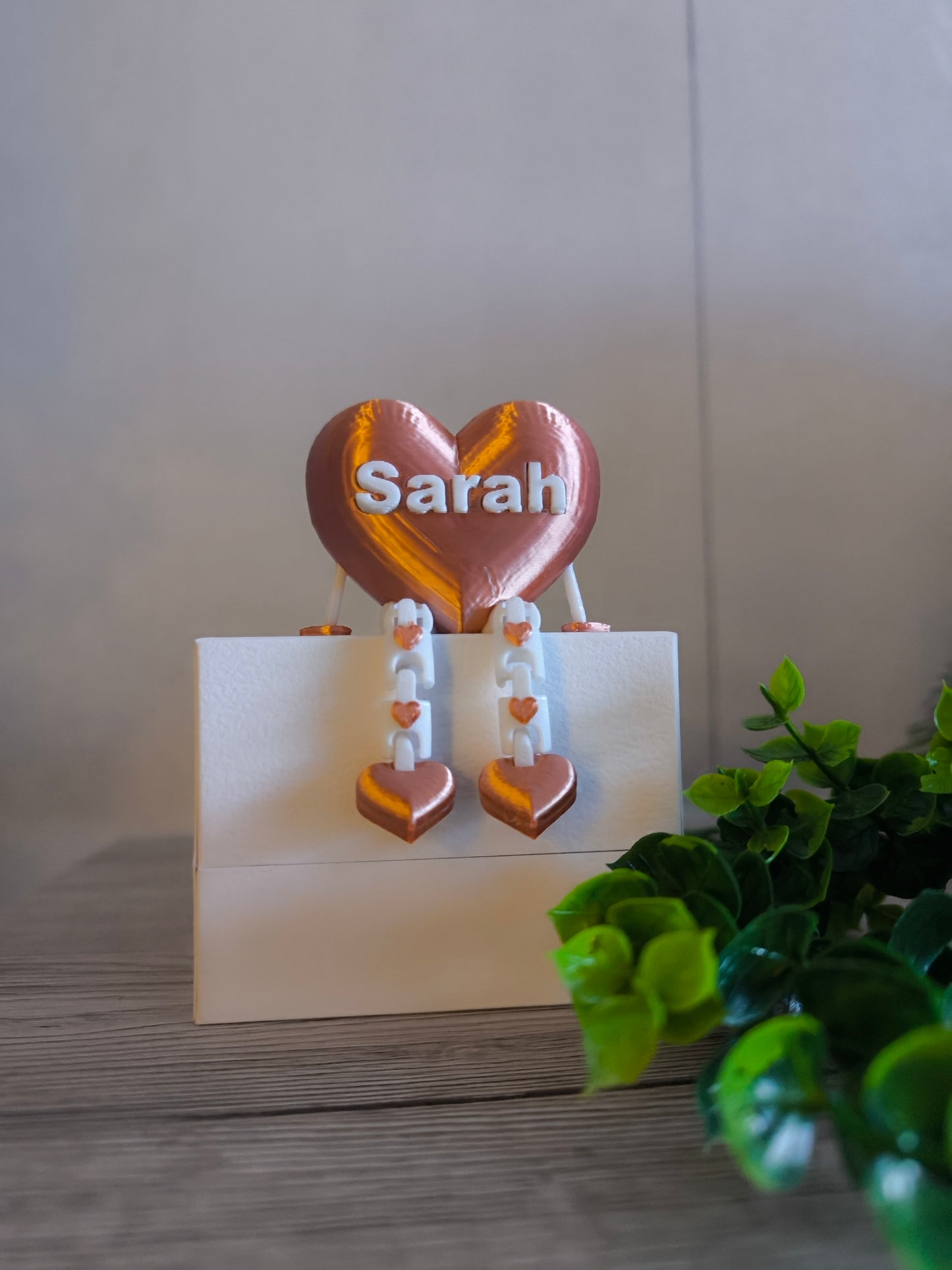 bewegliches Valentinstag Herz personalisiert