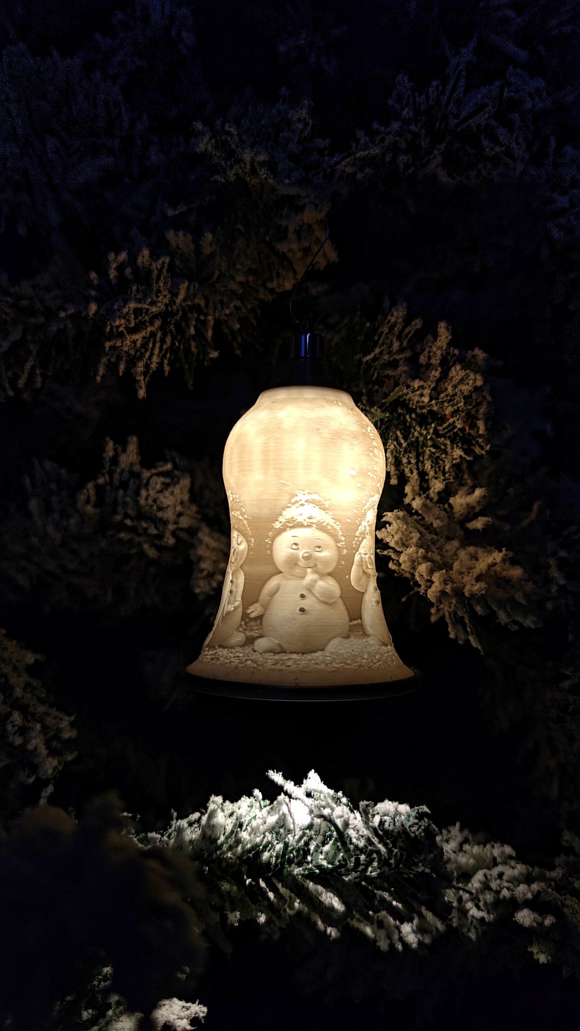 Glocke süße Mini Schneemännner