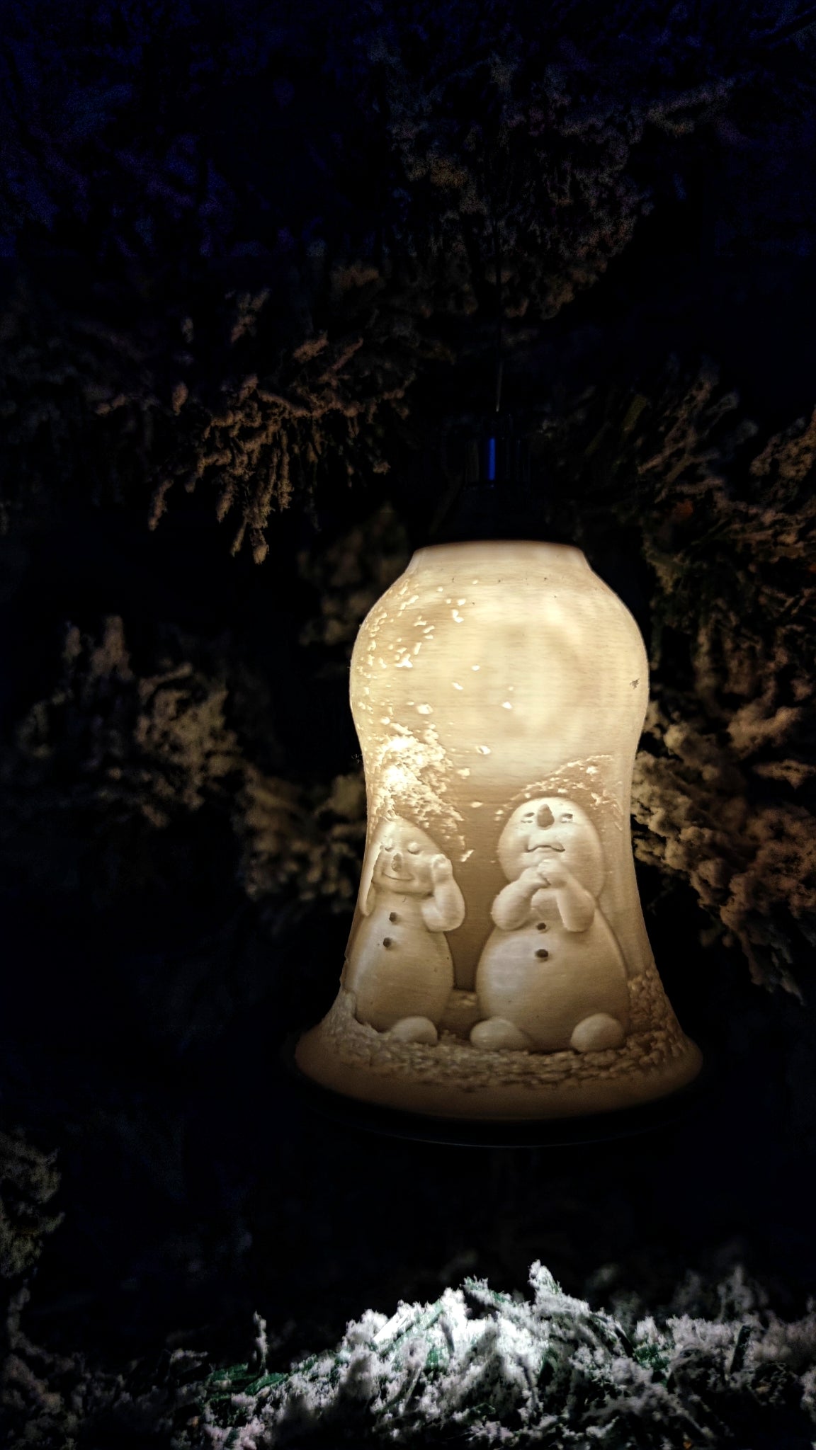 Glocke süße Mini Schneemännner