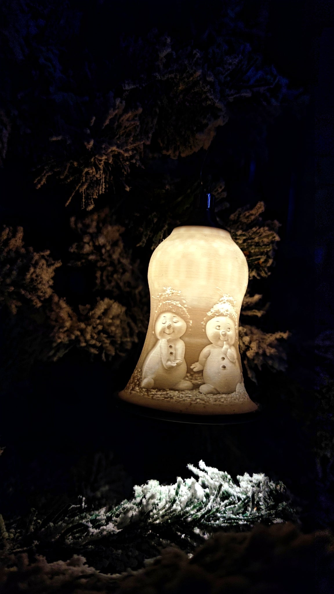 Glocke süße Mini Schneemännner