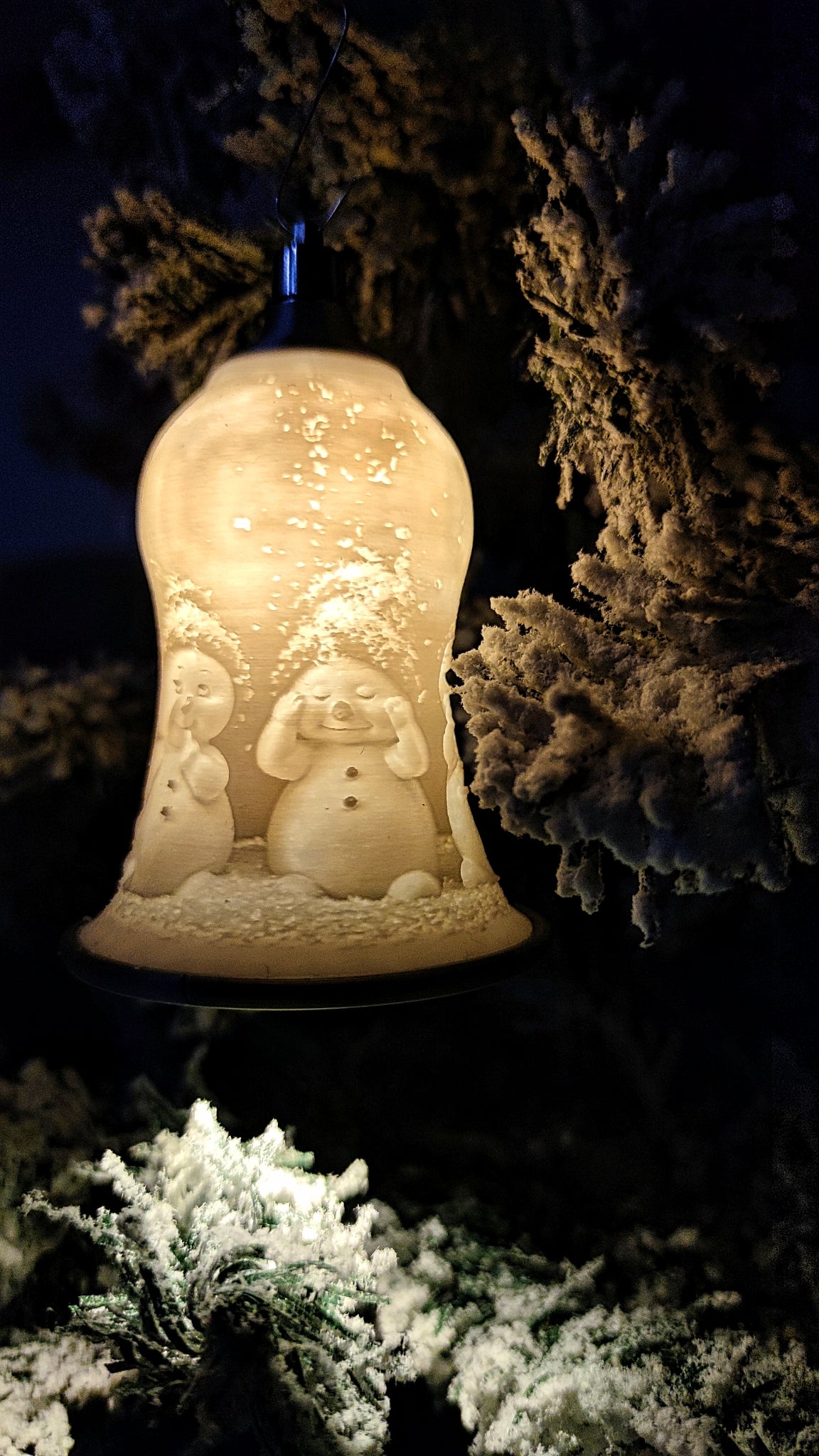 Glocke süße Mini Schneemännner